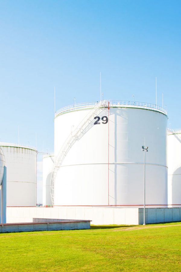 Oil storage tanks